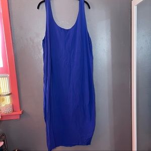 Basic Blue MIDI Length bodycon dress